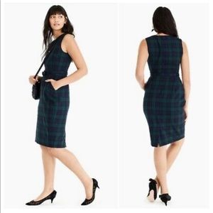 J. Crew Blackwatch Plaid Pencil Dress